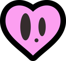Y2k Heart Sticker