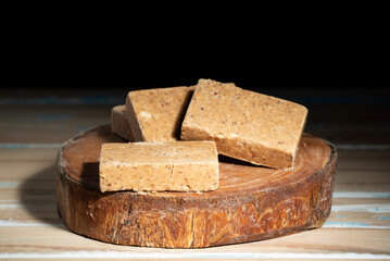 pacoca, a peanut candy, typical of June festivals in Brazil