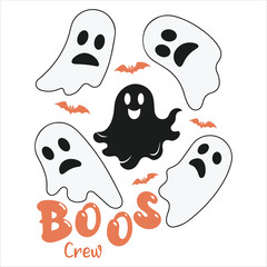 Boos Crew  Halloween T-shirt Design