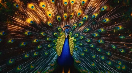 Obraz premium Peacock's Majestic Feathers