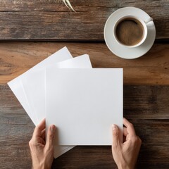 Obraz premium Organizing documents on a table