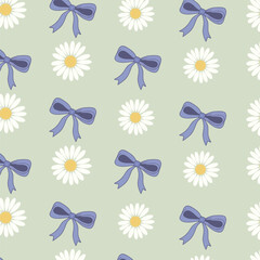 "Floral and Bow Pattern Design"