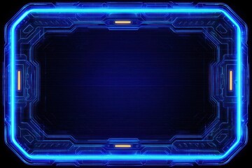 Obraz premium Glowing blue circuit display background