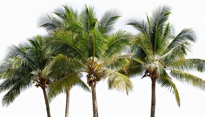 Fototapeta premium coconut palm tree pack on transparency background