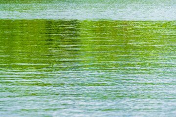 夏の川　空と緑を映す川10