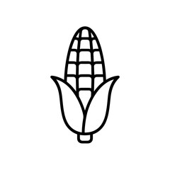 Corn cob, symbolizing crop yield – outline
