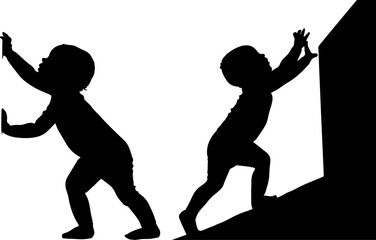 Toddler Silhouettes: Learning to Walk and Overcoming Obstacles