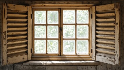 Fototapeta premium Vintage Wooden Window Shutter Background