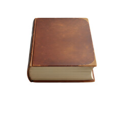 Obraz premium Antique leather book isolated on black