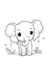 Land Animals Coloring Pages Activity Worksheet in Black and White Illustrative Style - 