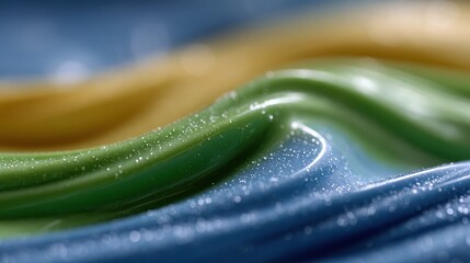 Swirling colors of paint capture artistic inspiration in vibrant textures