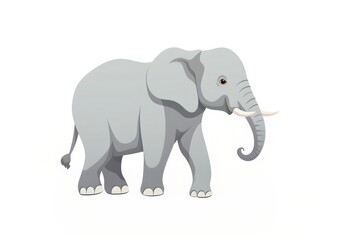 Naklejka premium Elephant walking elephant illustration wildlife.