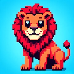 Obraz premium pixel heart pixel art illustration