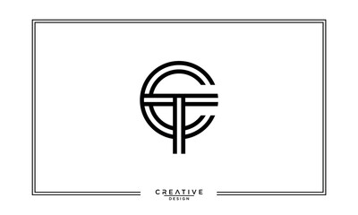 CT, TC, C, T, Abstract Letters Logo Monogram
