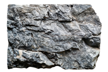 old grey stone wall texture isolated on white or transparent png