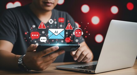 Ai powered email security threat detection and alert system on mobile and laptop devices