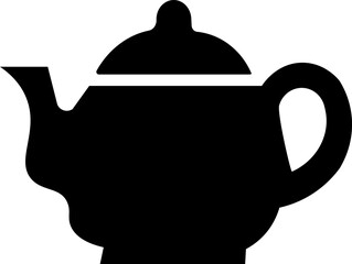 Tea Pot Icon Silhouette Teapot and cup. Icon on blue background - Flat Design with Long Shadow Teapot Sushi Restaurant Icon Set - Green Tea