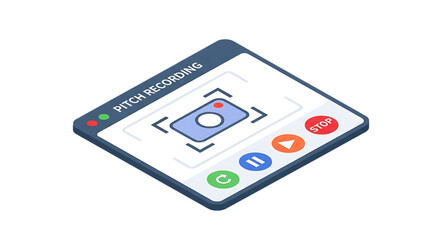 Mobile interface with media and control buttons.