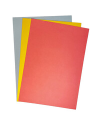 blank colored sheets of paper