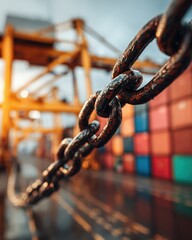 Bilateral tariff reduction &mdash; industrial chain at shipping port with cargo containers, symbolizing trade cooperation, policy-driven import/export facilitation, and global supply chain interdependence
