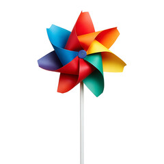 a colorful pinwheel on transparent background PNG