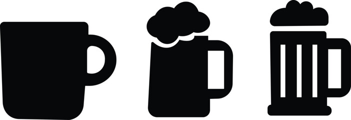 Cocktail set Collection icon cocktails Vector black silhouette. with white background set of wine glasses Wine glass symbol vector icon