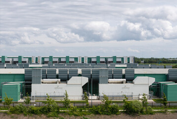 Modern data center exterior in the Netherlands