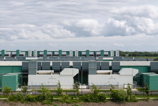 Modern data center exterior in the Netherlands