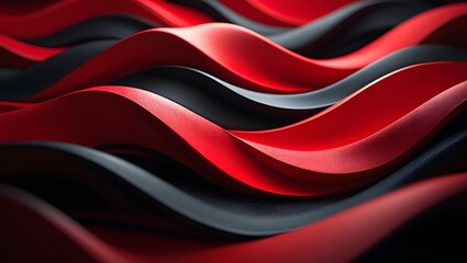 Fototapeta premium Abstract red and black waves background design modern wallpaper graphic texture art