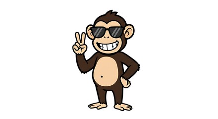 Naklejka premium Funny cartoon vector illustration of a boy with glasses and his dog