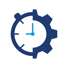 Efficiency Icon Vector Illustration Blue Version