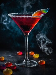 spooky cocktail dry ice halloween