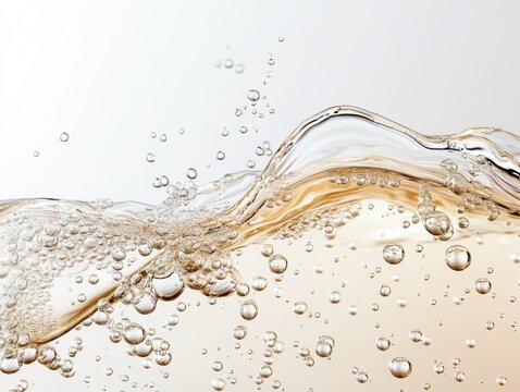 Dynamic Splash of Sparkling Golden Liquid with Bubbles splash liquid sparkling golden dynamic drink