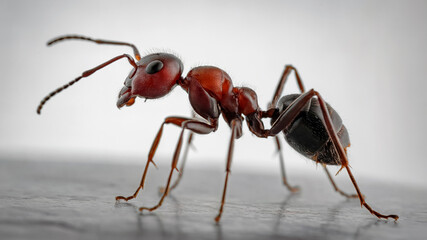 Vibrant Red and Black Ant