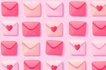 Love letter envelopes letters pattern hearts.
