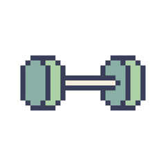 barbell gym object pixel art