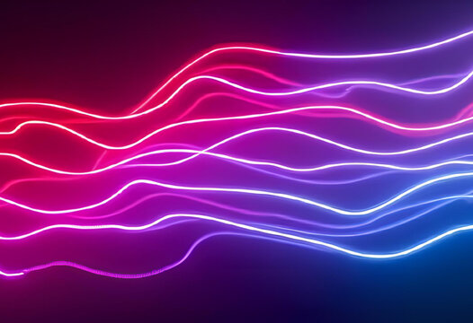 Retro gradient abstract background with vintage 80s style neon colors and wavy lines, perfect for music or youth culture themes.