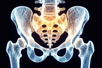 x-default Human Pelvis Anatomy - 3D Medical Illustration