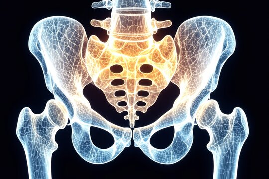 x-default Human Pelvis Anatomy - 3D Medical Illustration