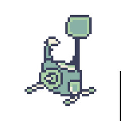 spin bike retro pixel art