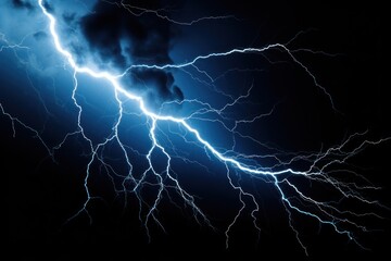 Fototapeta premium Black Background lightning thunderstorm backgrounds.