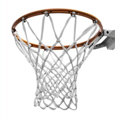 Close-up of a basketball hoop and net