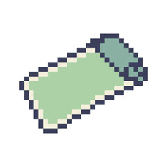 yoga mat retro pixel art