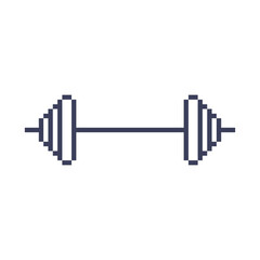 barbell gym object pixel art