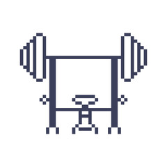 barbell gym object pixel art