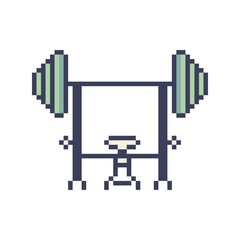 barbell gym object pixel art