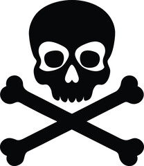 Black abstract head skull silhouette vector illustration