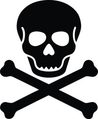 Black abstract head skull silhouette vector illustration