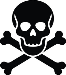 Black abstract head skull silhouette vector illustration