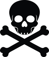 Black abstract head skull silhouette vector illustration